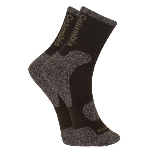 Mens Columbia Ultra Soft Athletic Fine Knit All-Season CoolMax Travel Crew Socks (Size: UK:6.5-12.5 EU:40-47 US:7-13)Brown