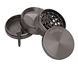 Ohuhu 4 Piece 2.38" Tobacco Spice Herb Weed Grinder, Gun Metal