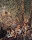 Antoine Watteau (The Shepherd (F���tes Galantes), detail) Art Poster Print - 13