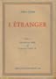 Albert Camus: L'�tranger