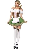 Leg Ave Women's Gretchen Costume, Brown/Green, X-Large