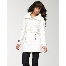 bebe Trapunto Detailed Trench