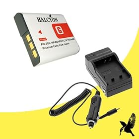 Halcyon 1400 mAH Lithium Ion Replacement Battery and Charger Kit for Sony Cyber-shot DSC-W270 12.1 MP Digital Camera and Sony NP-BG1