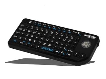 Magic-Pro ProMini Wireless Bluetooth Trackball Keyboard (Built-in Laser Pointer) - Black
