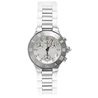 Cartier Women's Must 21 Chronoscaph Stainless Steel and White Rubber Chronograph Watch #W10197U2