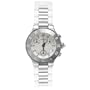 Cartier Women's W10197U2 Must 21 Chronoscaph Stainless Steel and White Rubber Chronograph Watch