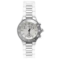 Cartier Women's W10197U2 Must 21 Chronoscaph Stainless Steel and White Rubber Chronograph Watch