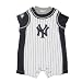 MLB New York Yankees Baby / Infant One-Piece Bodysuit / Romper / Onesie with Embroidered Logo - White & Blue