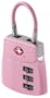 Belle Hop TSA Cable Purse Lock, Pink, One Size