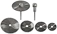 SE SS45HS 5-Piece High-Speed Steel Saw Blades Set with 2 Mandrels