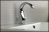 Wasserhahn Einhandmischer Waschtischarmatur mit einhebelmischer Mischbatterie f�rs Waschbecken im Bad, Sanit�r-Armatur aus Messing verchromt, als Hahn / Badarmatur f�r jeden Waschtisch einsetzbar