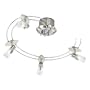 Eglo  87605A Drive, Nickel/Frosted Opal, 4-Light Track Light Fixture