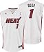Chris Bosh Jersey: adidas White Replica #1 Miami Heat Jersey