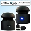Chill Pill CHI1125B Mobile Speakers for Ipods MP3 Players and Laptops Black Bundle With Chill Pill CHI1217 Rap Cap Microphone for Ipod Classic Nano 4G Touch 2G and Iphone 3G Black