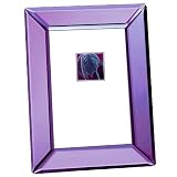 5X7 PURPLE MIRROR PHOTO FRAME 5X7 PURPLE MIRROR GLASS PHOTO FRAME
