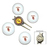 USC Trojans Pack of 4 Golf Balls and Divet Tool Gift Set from Team Golf