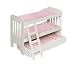 Badger Basket Trundle Doll Bunk Beds With Ladder - Pink/White