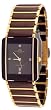 Oniss Men's Caprice Collection Burgandy Ceramic Watch with Gold Trim Model ON-294-MG4