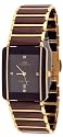 Oniss Men's Caprice Collection Burgandy Ceramic Watch with Gold Trim Model ON-294-MG4