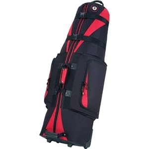 Golf Travel Bags Caravan 3.0 Wheeled Travel Covers Black/Red
