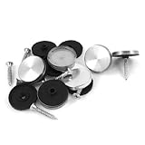 uxcell スクリュー釘　ミラーネイル　装飾ミラースクリュー　キャップカバー　オーナメントミラー　4mm　10個入り