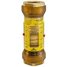 Hedland EZ-View Flowmeter With Sensor, Polyphenylsulfone, For Use With Water, NPT Female