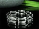 DOUBLE RAIL TRACK LINK SOLID STAINLESS STEEL BRACELET .54 x 8.5