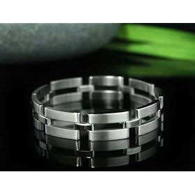 Buy DOUBLE RAIL TRACK LINK SOLID STAINLESS STEEL BRACELET .54 x 8.5 by Willowbee
