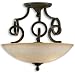 Uttermost 22217 Legato 3 -Light Semi Flush Mount, Chestnut Finish