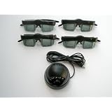 Buy 3d Glasses (Four) and Emitter for for Mitsubishi or Samsung DLP TV's, VIP Gamer...