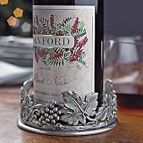 Pewter Grapevine Bottle Coaster