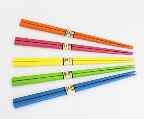 Wakasa sikki 5 pc Japanease color chopsticks corresponding to a food washing machine gift set