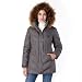 BGSD Women's Hooded Down Jacket with Removable Raccoon Fur Trim - Dark Gray M