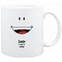 Mug White " Smile if you're benign " Adjetives