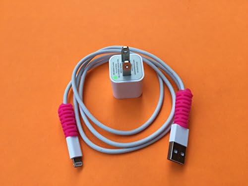 Lightning to USB (CABLE &amp; PLUG) WITH THE FRAY FIX SECURITY SYSTEM (HOT! PINK)