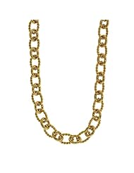 CleverEves 18Kt Yellow Gold Oval Mixed Link Bracelet