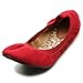 Ollio Women's Ballet Shoe Cute Comfort Faux Suede Multi Color Flat