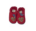 Bright Bots Baby Polar Fleece Red/Blue Slippers size 18-24 months
