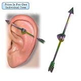 Arrow Thru Heart Titanium Industrial Barbell - Multi Color - 14 Gauge - 1.5 Inch