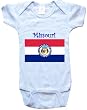 MISSOURI FLAG - Flag-Series - White, Blue or Pink Onesie / Baby T-shirt