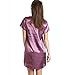 Camille Luxurious Knee Length Purple Satin Nightshirt