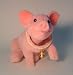 Retro Bobble Head Flocked Fuzzy Pig