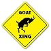 GOAT CROSSING Sign novelty gift farm animal pet