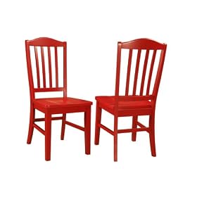 Powell Color Story Schoolhouse-Style Armless Side Chair, Crimson Red by Powell