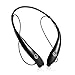 GJT Hv900 Wireless Bluetooth Stereo Headset Universal Vibration Neck Bluetooth Style Earphone Headphone for iPhone Android Cellphones Enabled Bluetooth Device (BLACK)