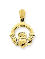14k Yellow Gold Claddagh Charm