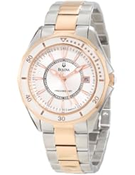Bulova Womens 98M113 WINTER PARK Two Bone Bracelet Watch