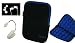 rooCASE 3n1 Super Bubble Neoprene Sleeve Case with LED Clip-On Book Light and Earbud for Amazon Kindle 3 (Black/ Dark Blue)