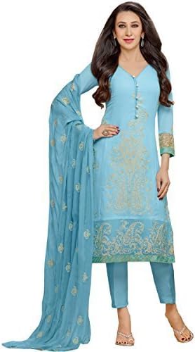 Lavri Women's Karishma Kapoor Faux Georgette Semi Stitched Designer Salwar Kameez