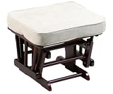 Stork Craft Matching Ottoman In Cherry With Beige Cushion